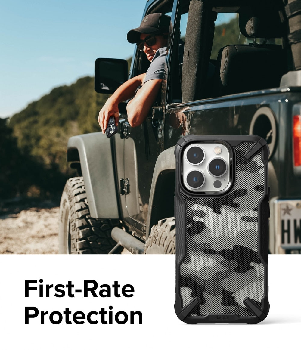 Ringke - Fusion X Design - iPhone 14 Pro Max - Camo Black