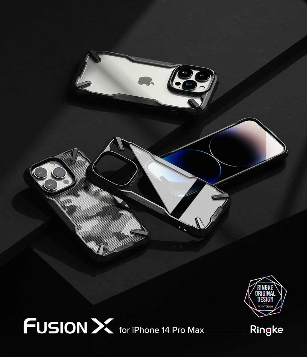 Ringke - Fusion X Design - iPhone 14 Pro Max - Camo Black