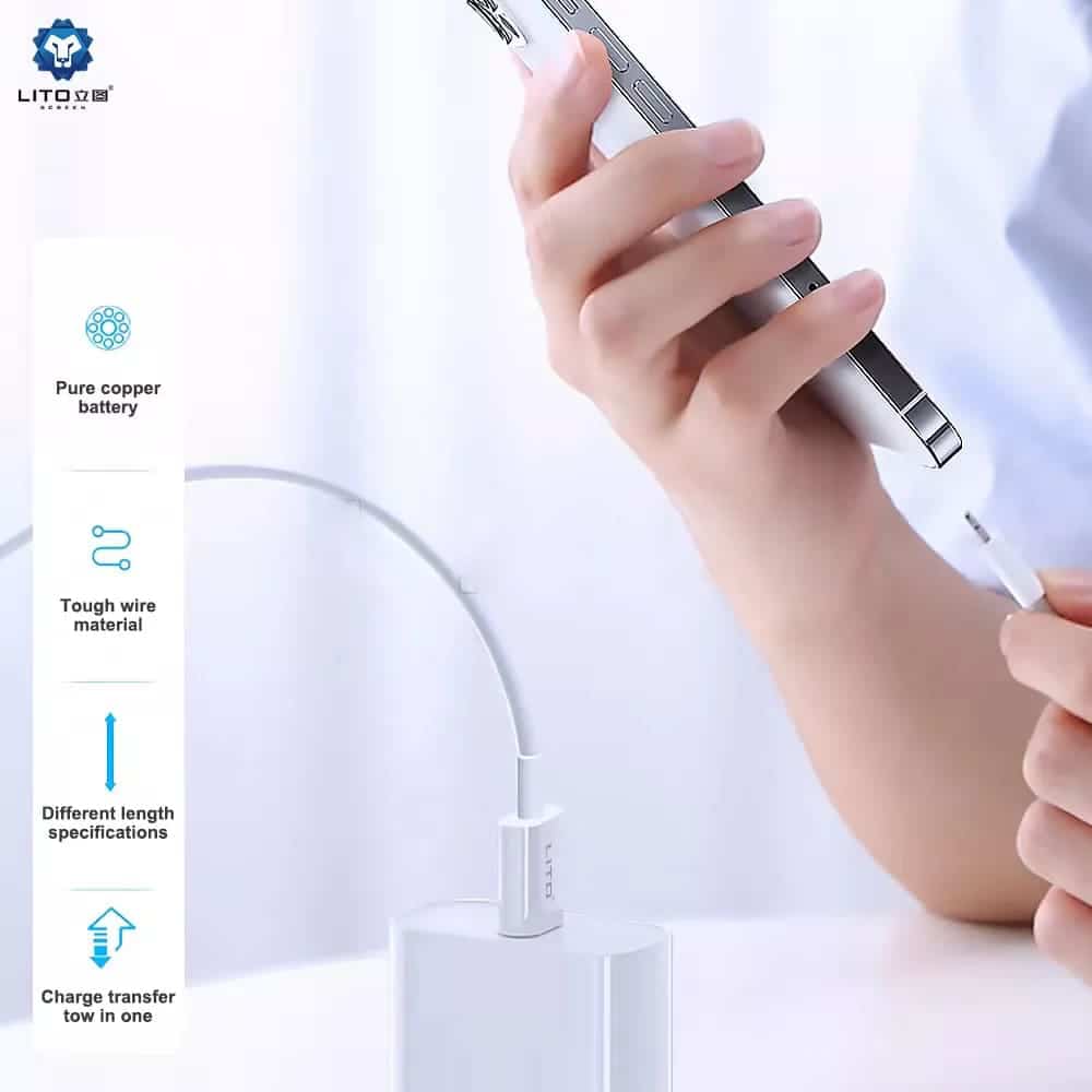LITO - Quick Charger PD podatkovni kabel Type-C - Lightning 2M, 18W