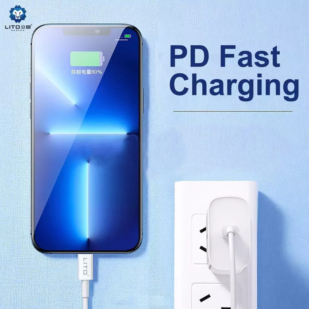 LITO - Quick Charger PD podatkovni kabel Type-C - Lightning 2M, 18W