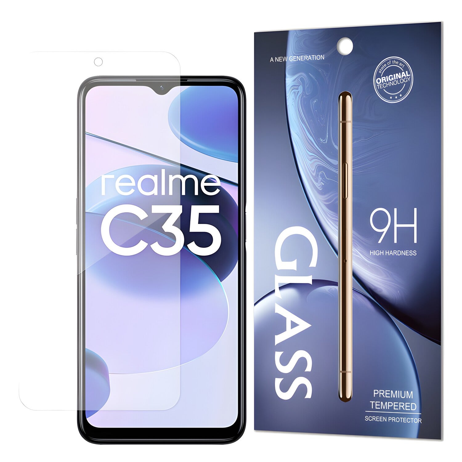 Kaljeno staklo 9H za Realme C35 - Prozirna KP22487