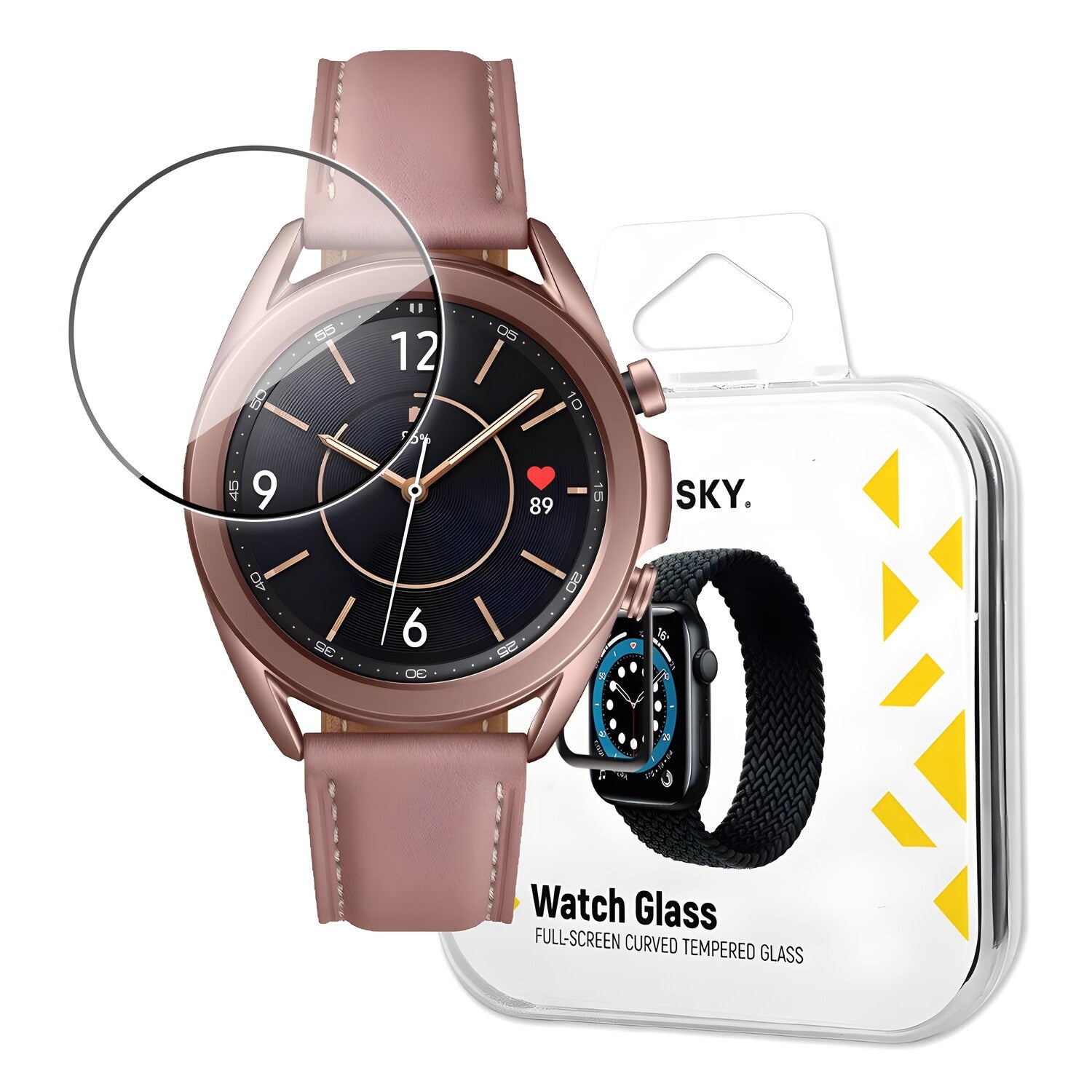 Wozinsky zaštitno staklo za satove za Samsung Galaxy Watch 3 41mm - Crvena KP22529