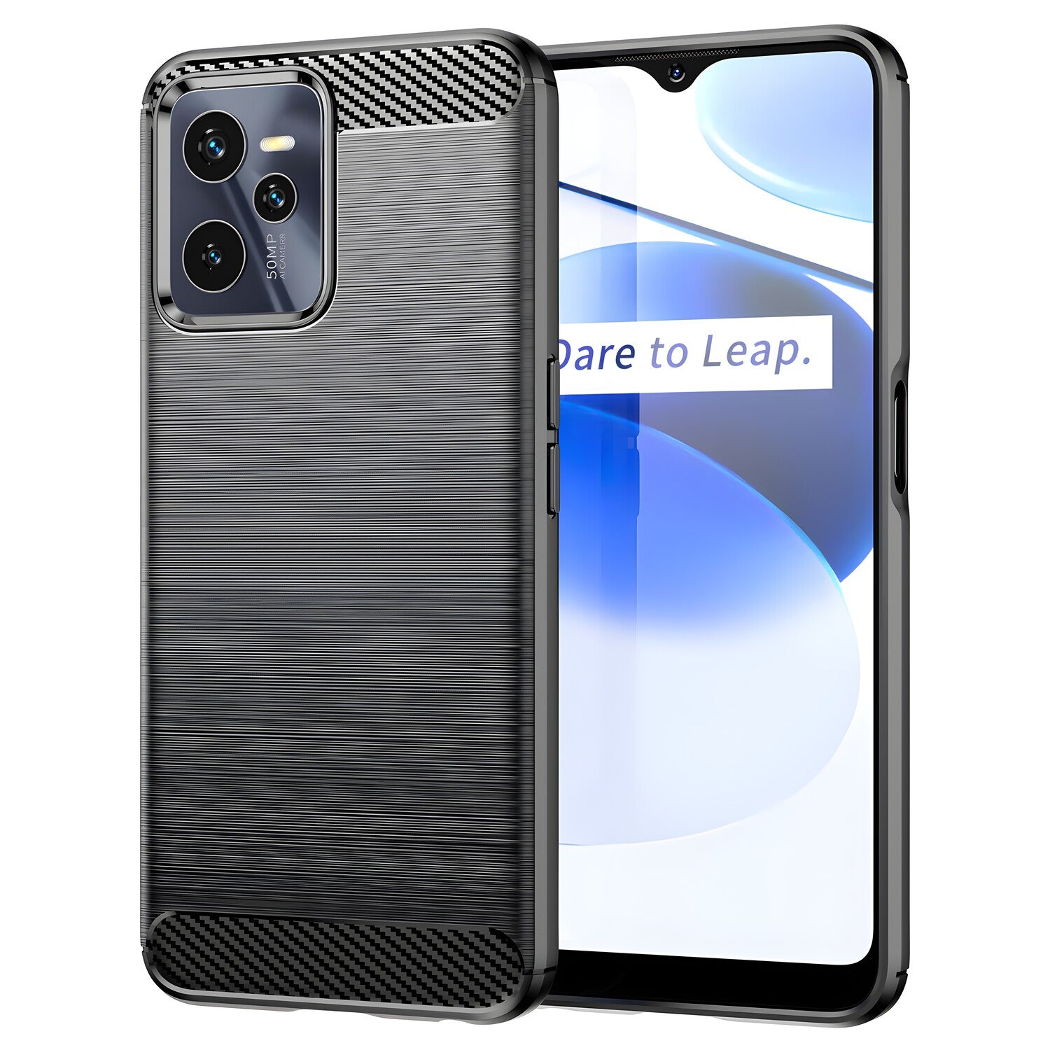 Futrola Carbon Shield TPU za Realme C35 - Crna KP24305