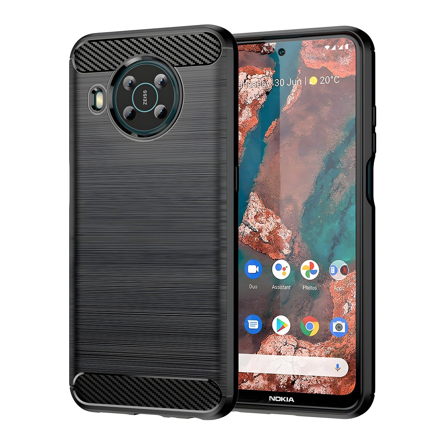 Futrola Carbon Shield TPU za Nokia X100 - Crna KP24454