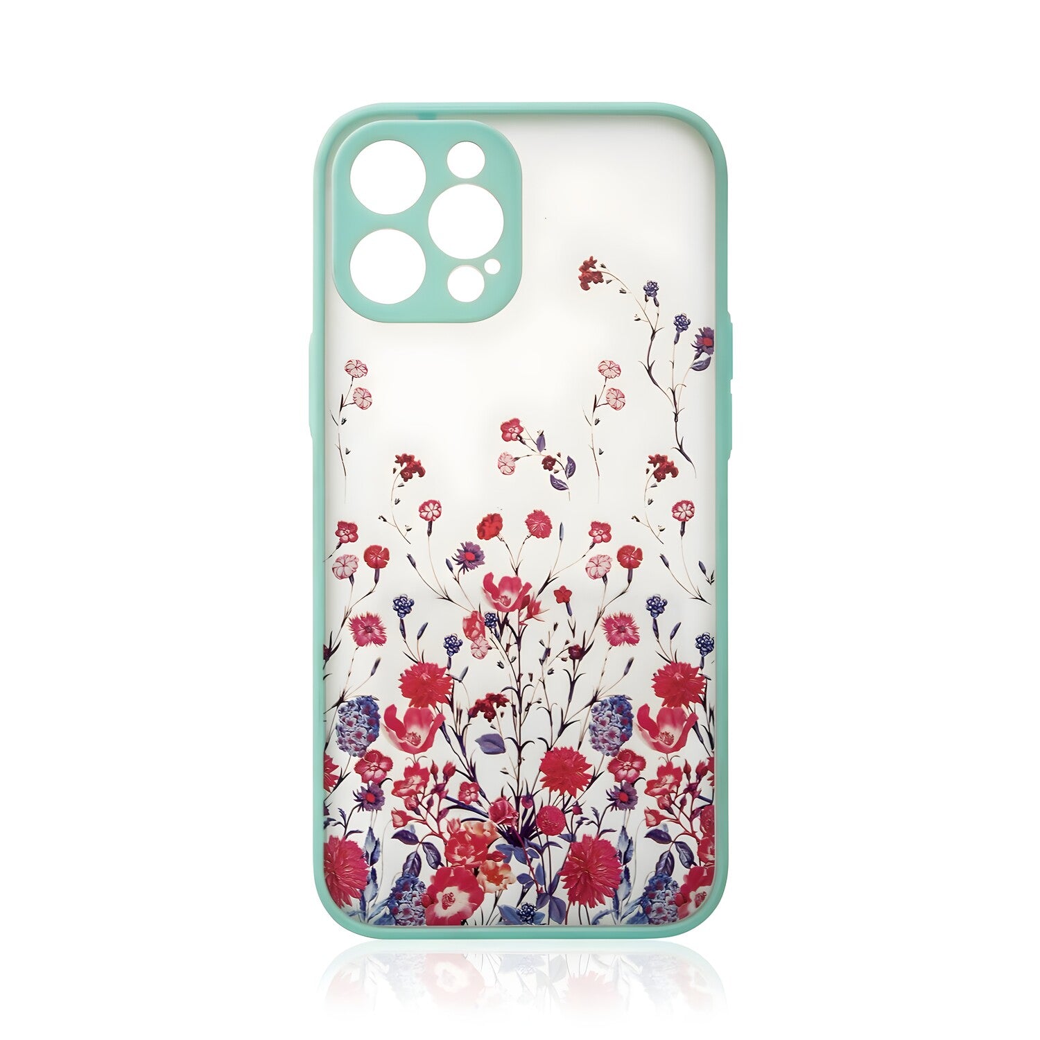 Cvjetna futrola za Apple iPhone 13 - Tirkizna KP24736