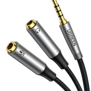 Ugreen - 3,5 mm - mužjak - za dualni 3,5 mm ženski razdjelnik slušalica - Siva KP26284