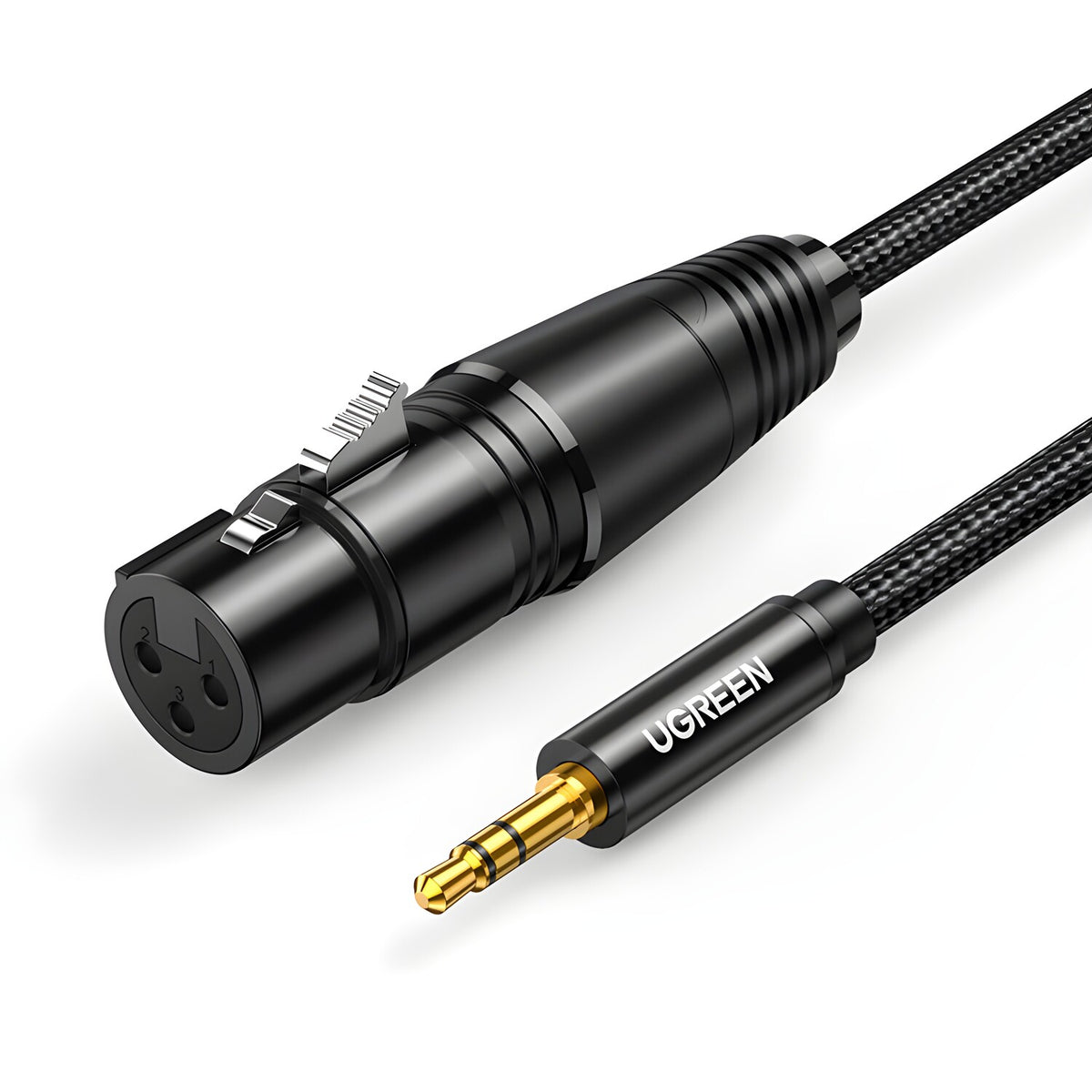 Ugreen audio kabel 3,5 mm mini jack (muški) - XLR (ženski) 1 m - Crna KP26485