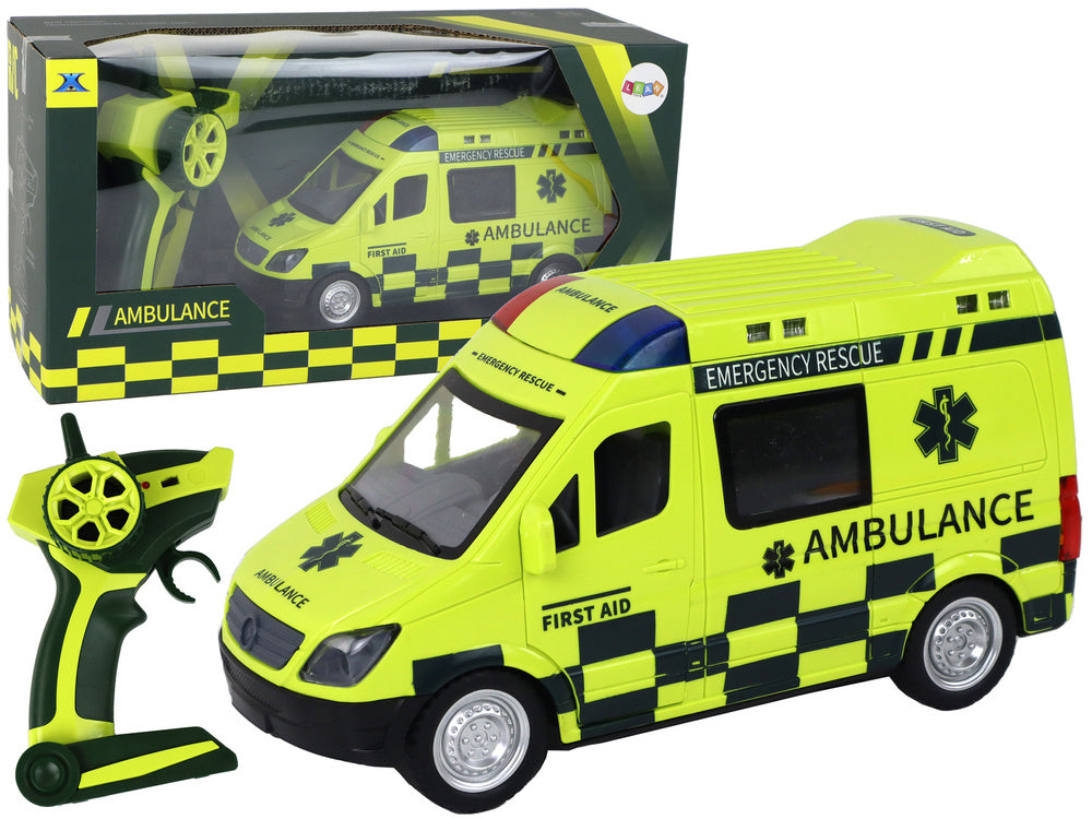 Remote Controlled Yellow Ambulance With Lights
