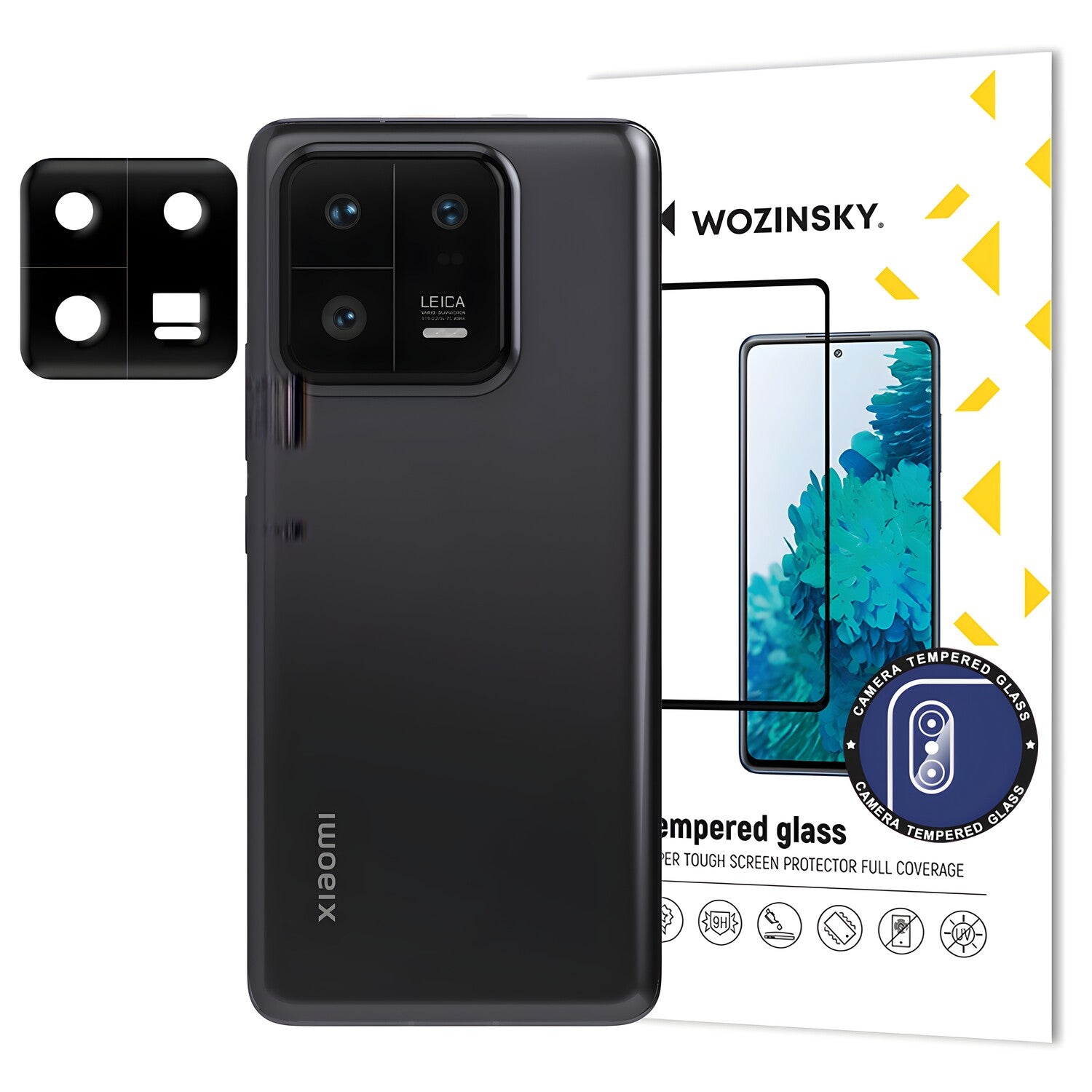 Wozinsky kaljeno staklo za kameru 9H za Xiaomi 13 Pro - Crna KP27679