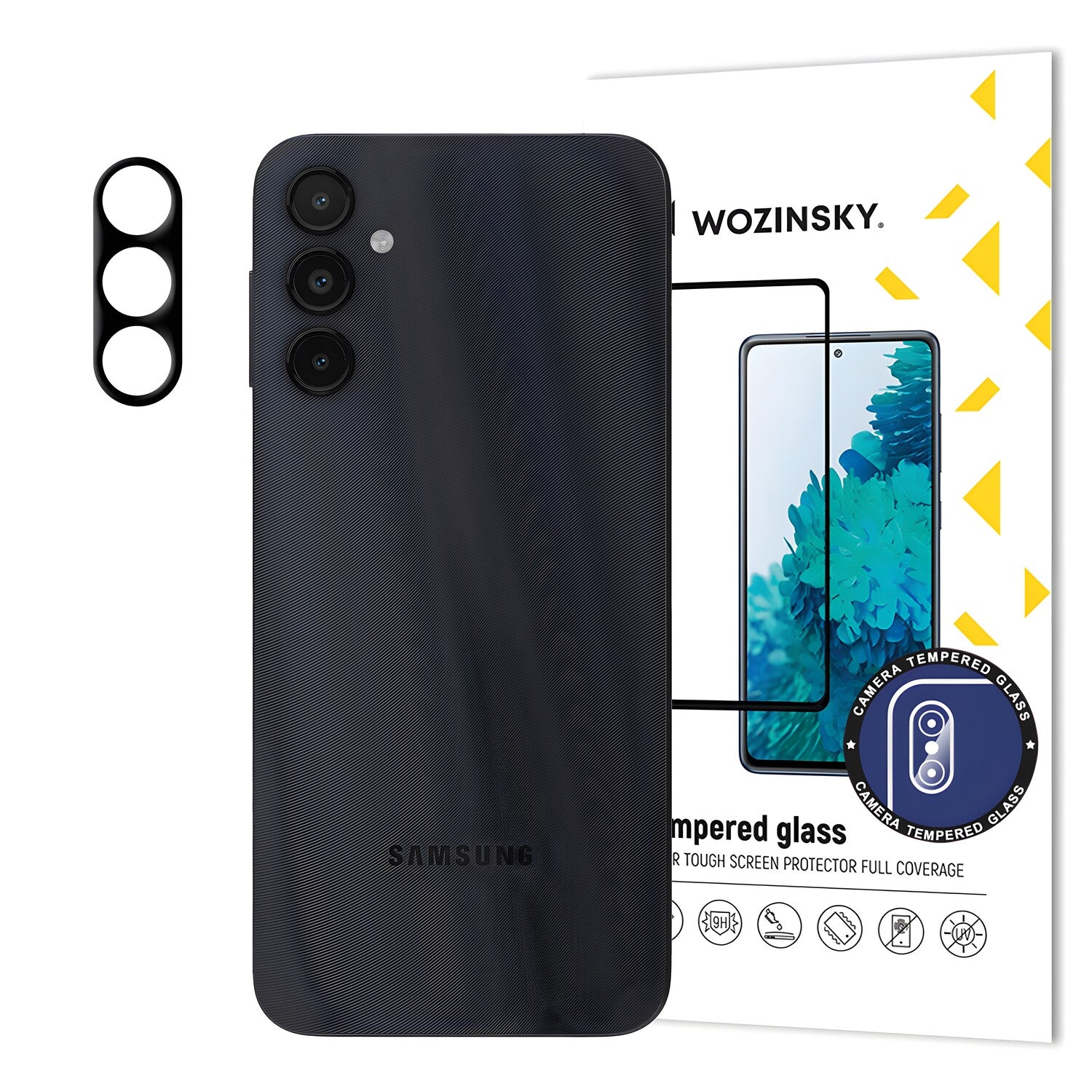 Wozinsky kaljeno staklo za kameru 9H za Samsung Galaxy A14/Galaxy A14 5G - Crna KP27701