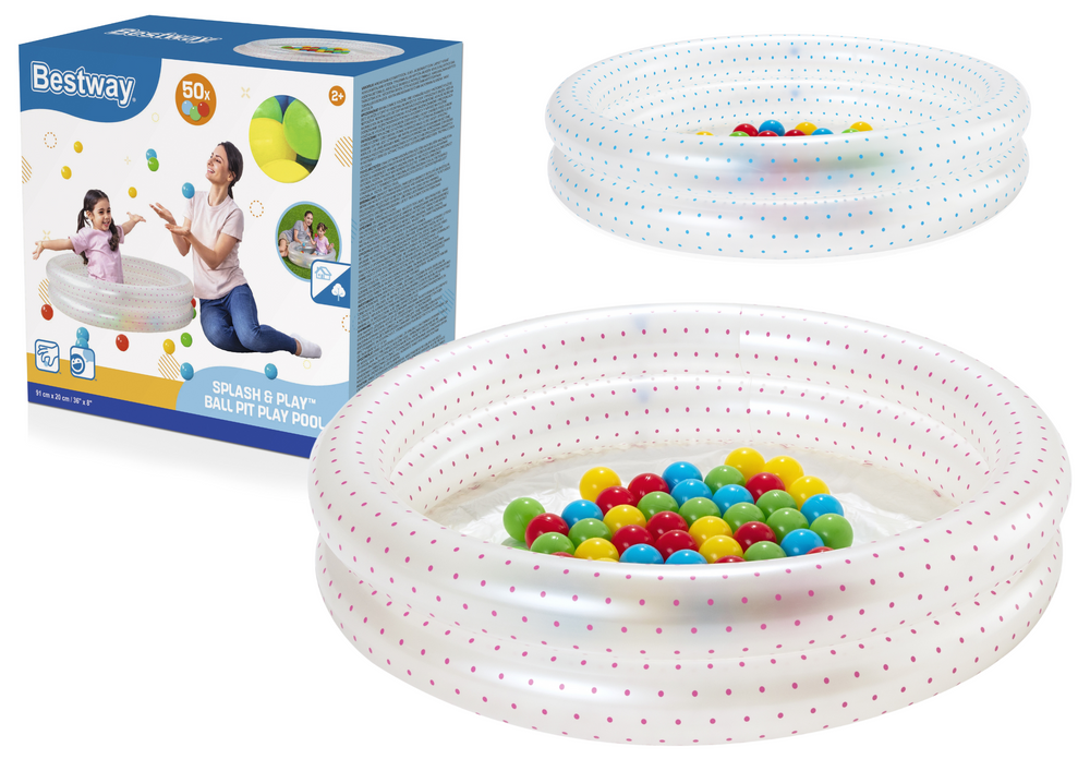 Bazen na napuhavanje Bestway 51141 Transparent s lopticama