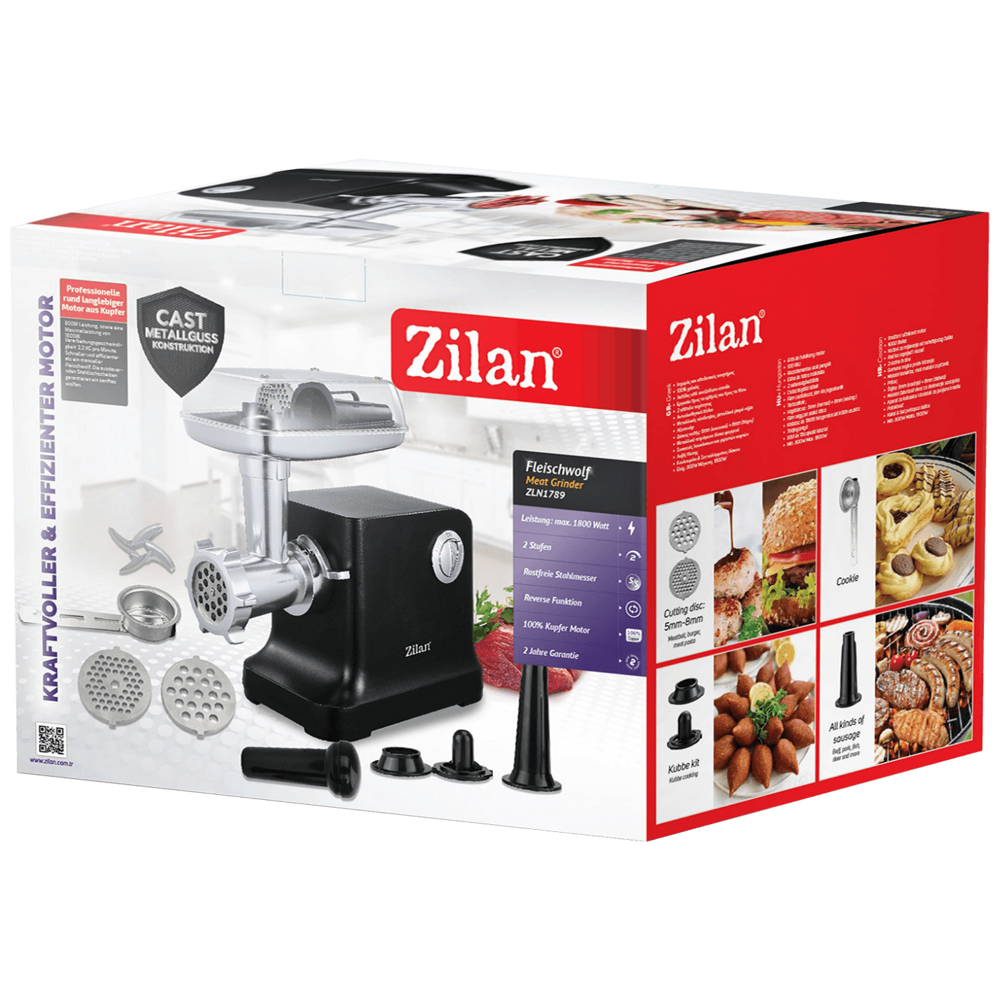 Zilan Mašina za mljevenje mesa, 1800 W - ZLN1789