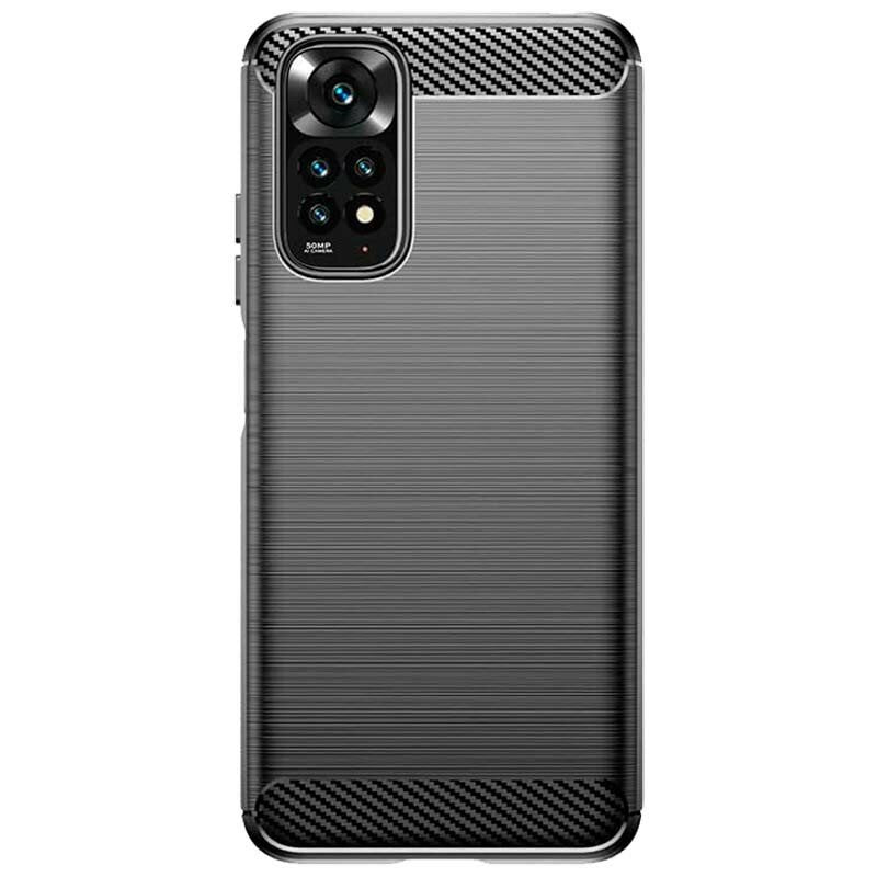 Techsuit - Carbon Silicone maska za Xiaomi Redmi Note 11 Pro 4G / Note 11 Pro 5G/ Note 12 Pro 4G/LTE - crna
