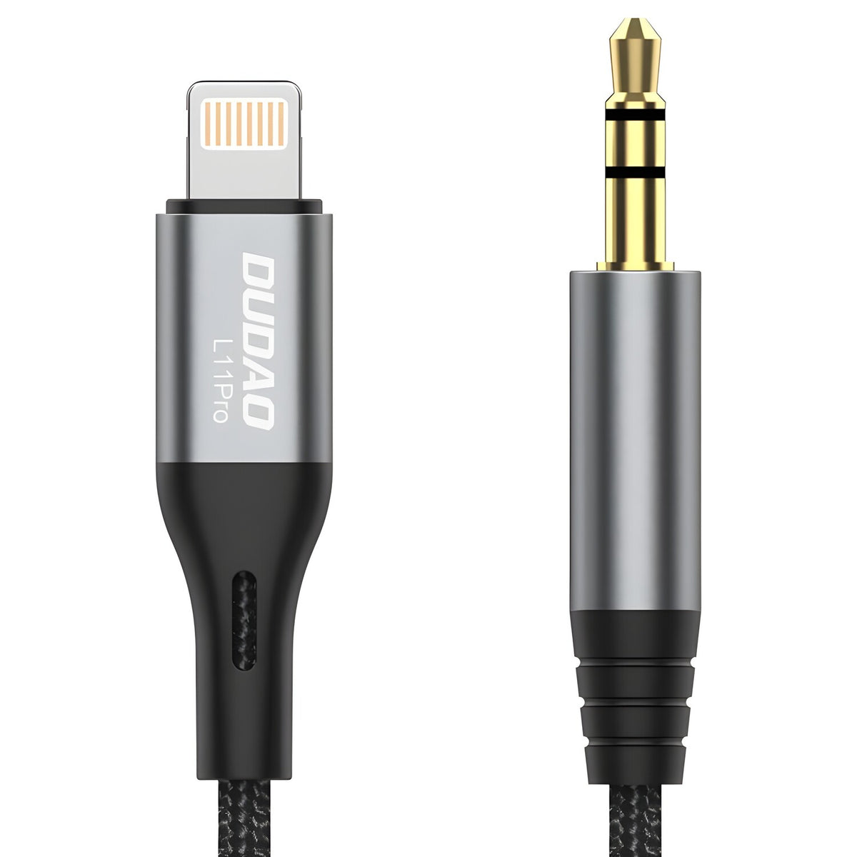 Dudao Audio kabel Lightning - Mini Jack 3,5mm - 1m - Sivi KP32931