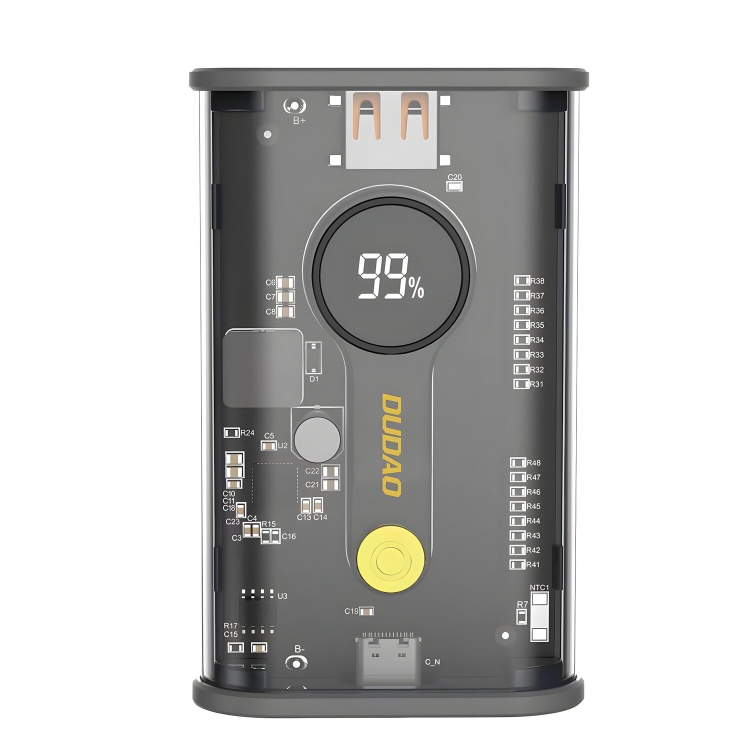 Dudao K16 Powerbank – 1x USB - C, 1x USB - A, 22,5 W PD - 10 000 mAh - Crna KP35160