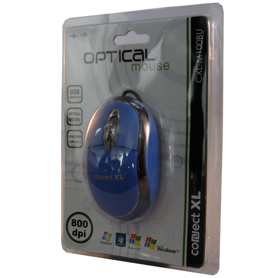 Optički žični miš, rezolucija 800dpi, konekcija USB 2