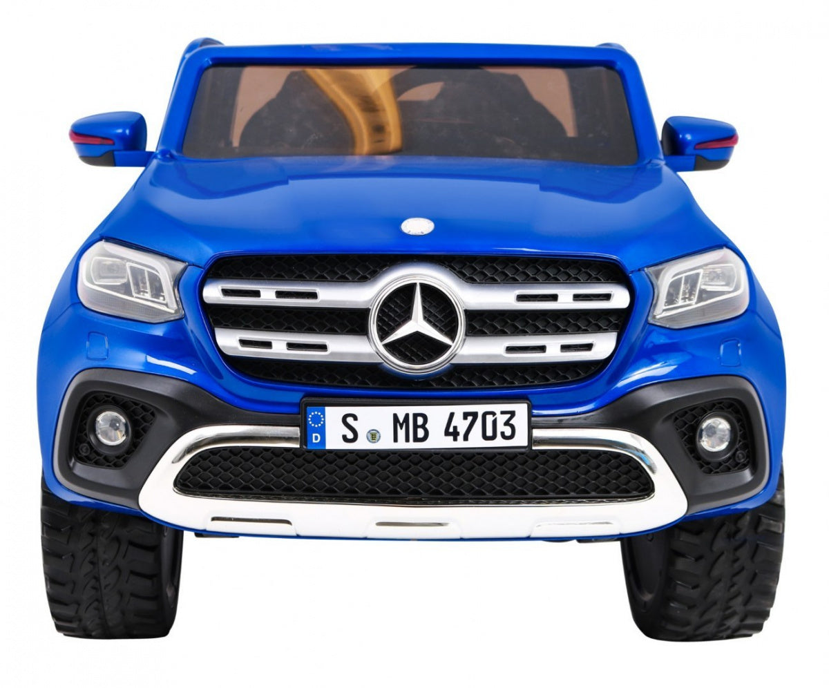 Licencirani auto na akumulator Mercedes Benz X-Class MP4 - dvosjed - plavi/lakirani