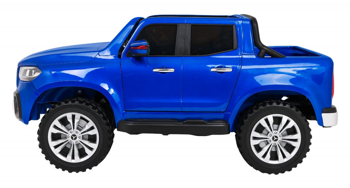 Licencirani auto na akumulator Mercedes Benz X-Class MP4 - dvosjed - plavi/lakirani
