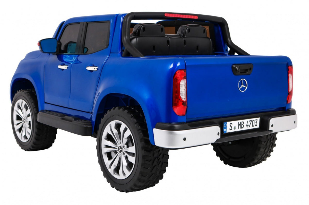 Licencirani auto na akumulator Mercedes Benz X-Class MP4 - dvosjed - plavi/lakirani