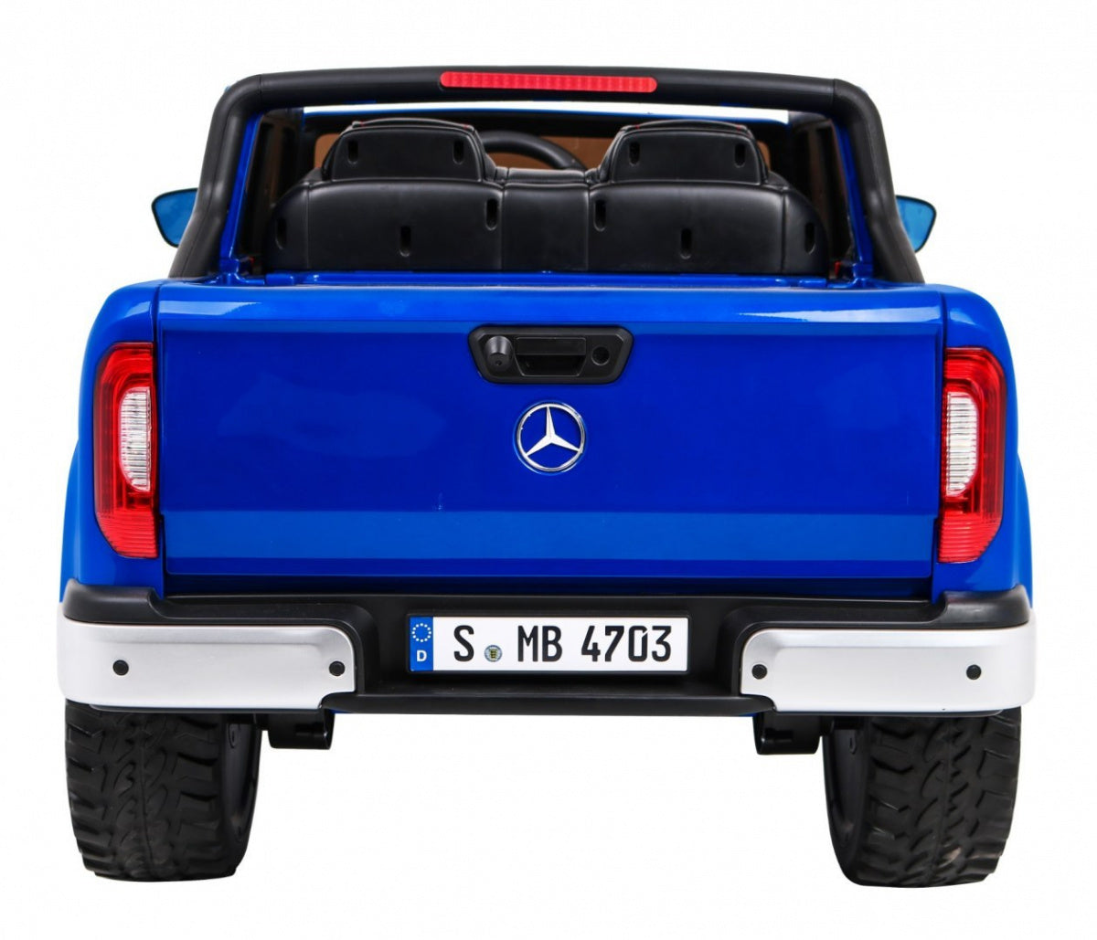 Licencirani auto na akumulator Mercedes Benz X-Class MP4 - dvosjed - plavi/lakirani