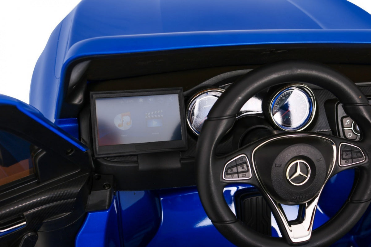 Licencirani auto na akumulator Mercedes Benz X-Class MP4 - dvosjed - plavi/lakirani