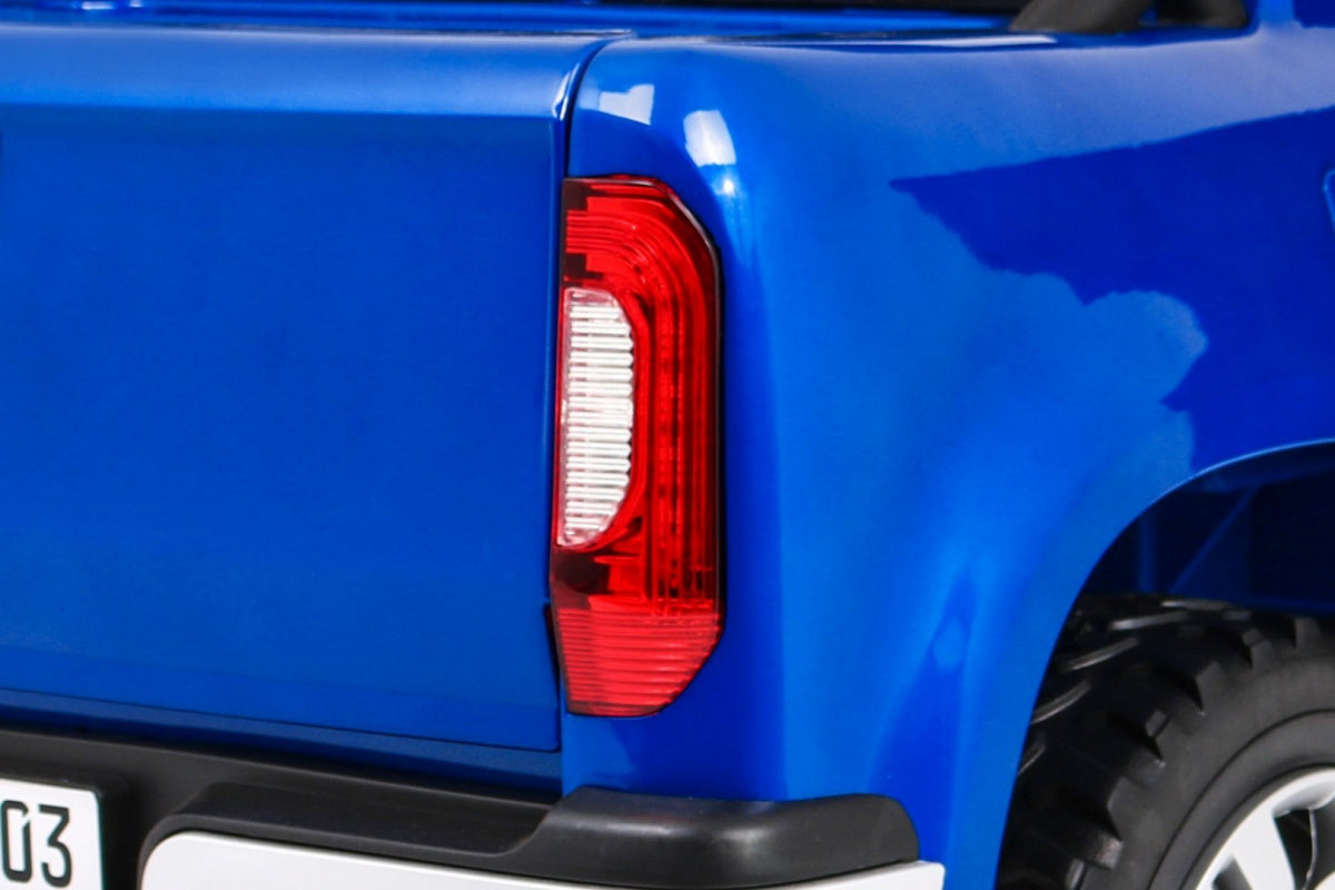 Licencirani auto na akumulator Mercedes Benz X-Class MP4 - dvosjed - plavi/lakirani