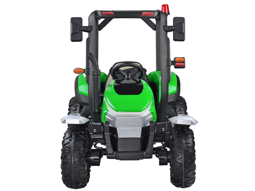 Veliki traktor s prikolicom 4×4 – zeleni