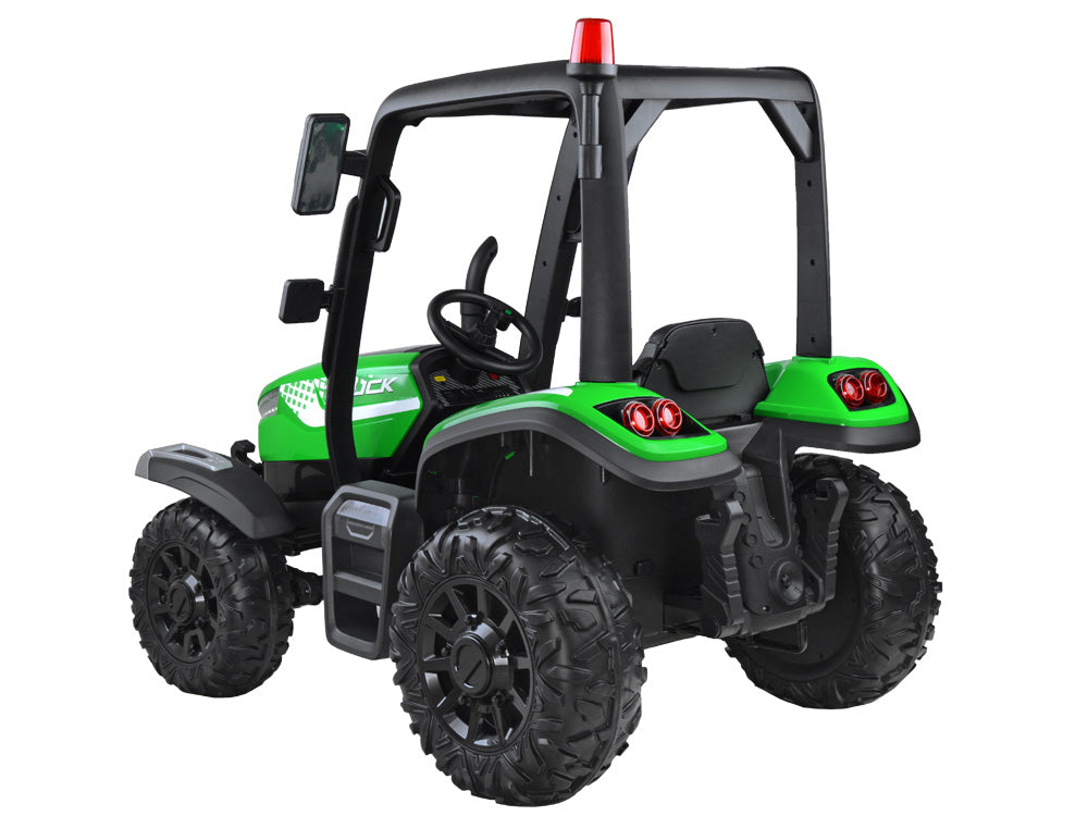 Veliki traktor s prikolicom 4×4 – zeleni