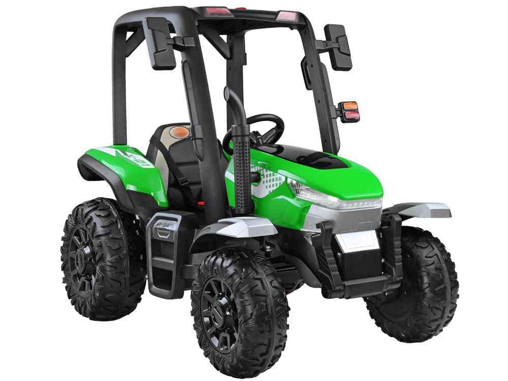 Veliki traktor s prikolicom 4×4 – zeleni