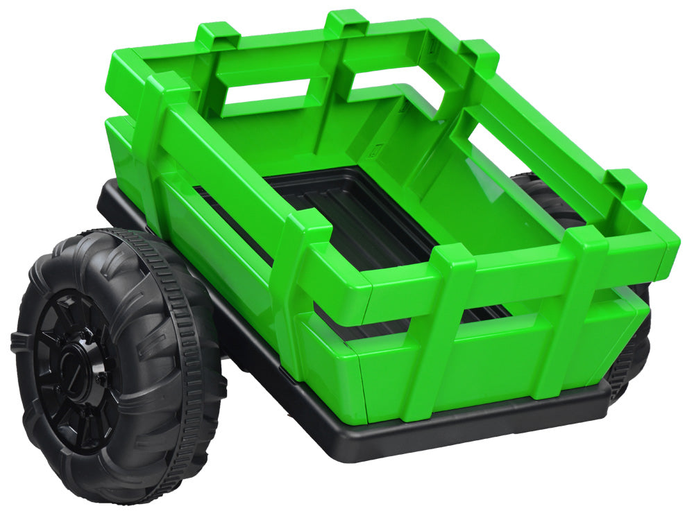 Veliki traktor s prikolicom 4×4 – zeleni