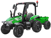 Veliki traktor s prikolicom 4×4 – zeleni