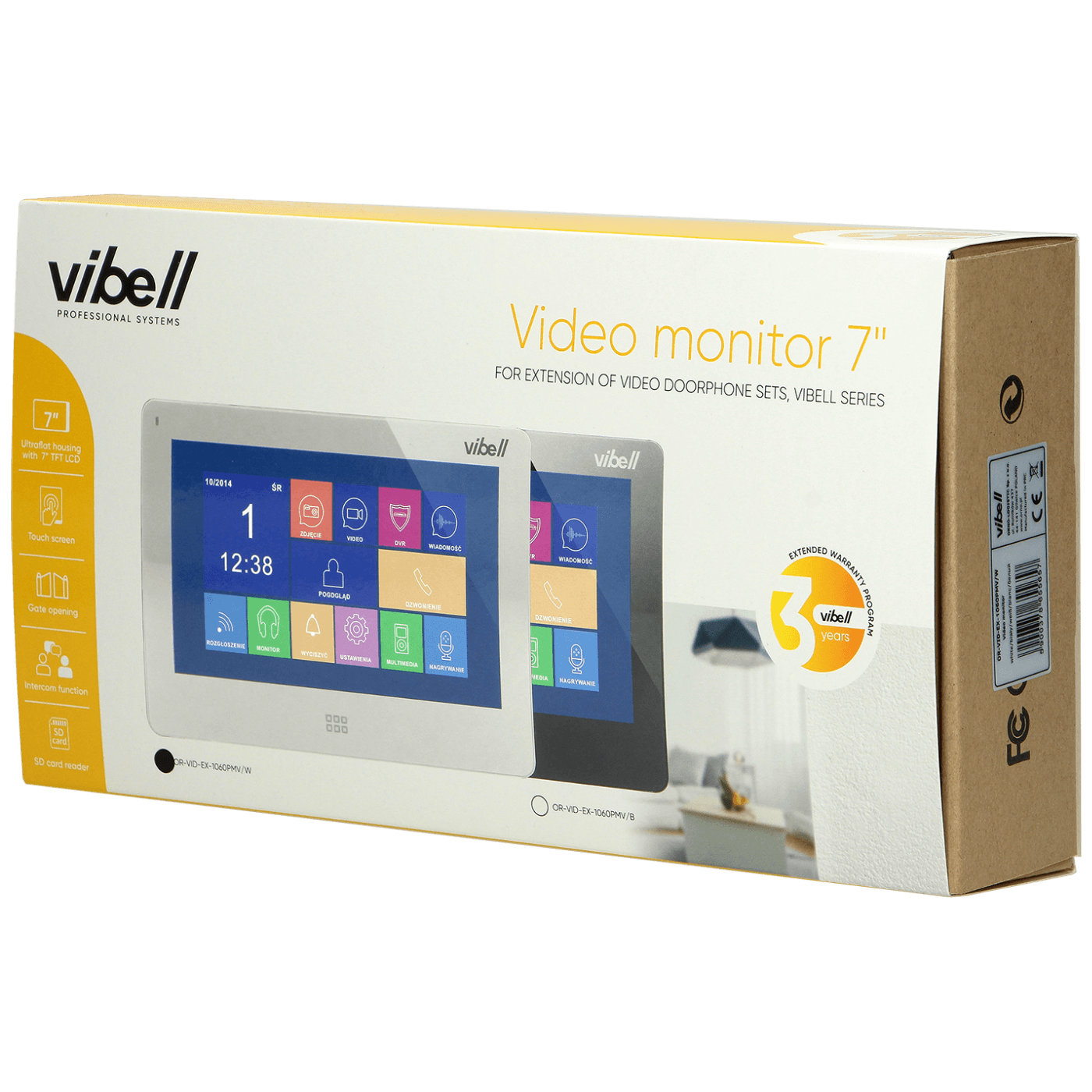Vibell Video interfon, unutarnja jedinica, Vibell series - OR-VID-EX-1057MV/B