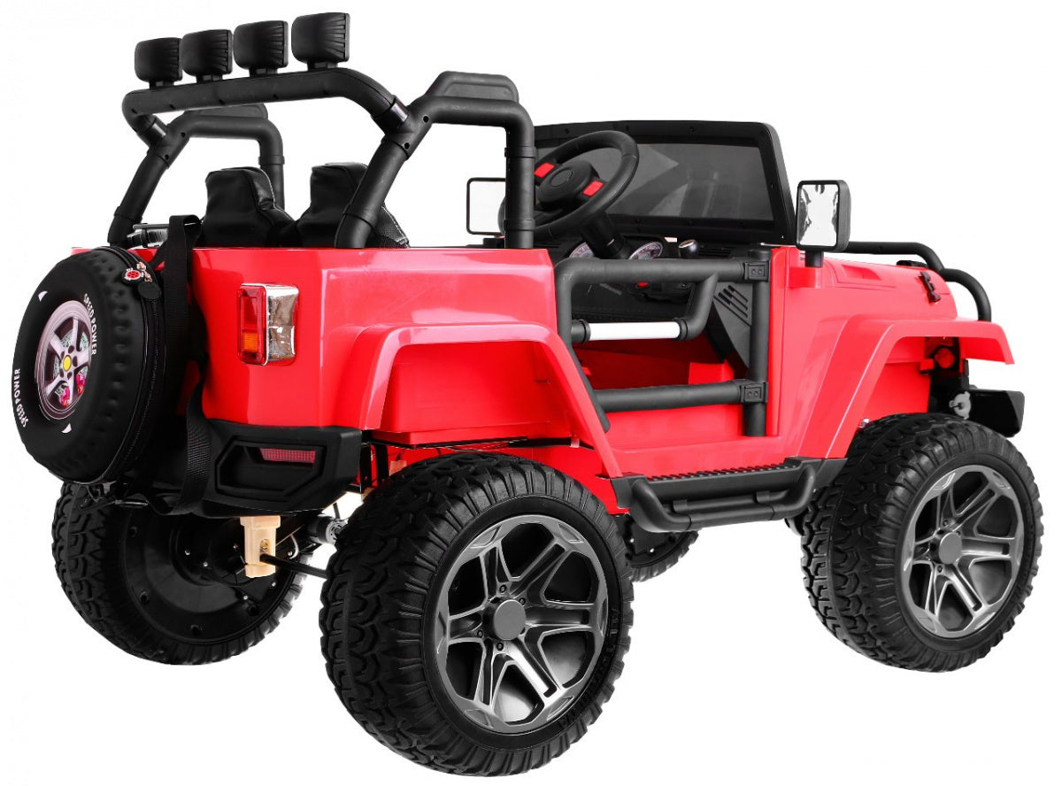 Auto na akumulator Monster Jeep 4 x 4 - DVOSJED - crveni