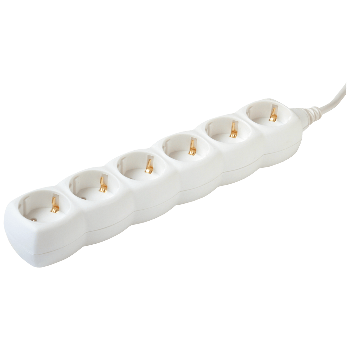 home Produžni kabel, 6 utičnice, 1.5mm², 5 met, bijeli - NV 6-5/WH/1,5