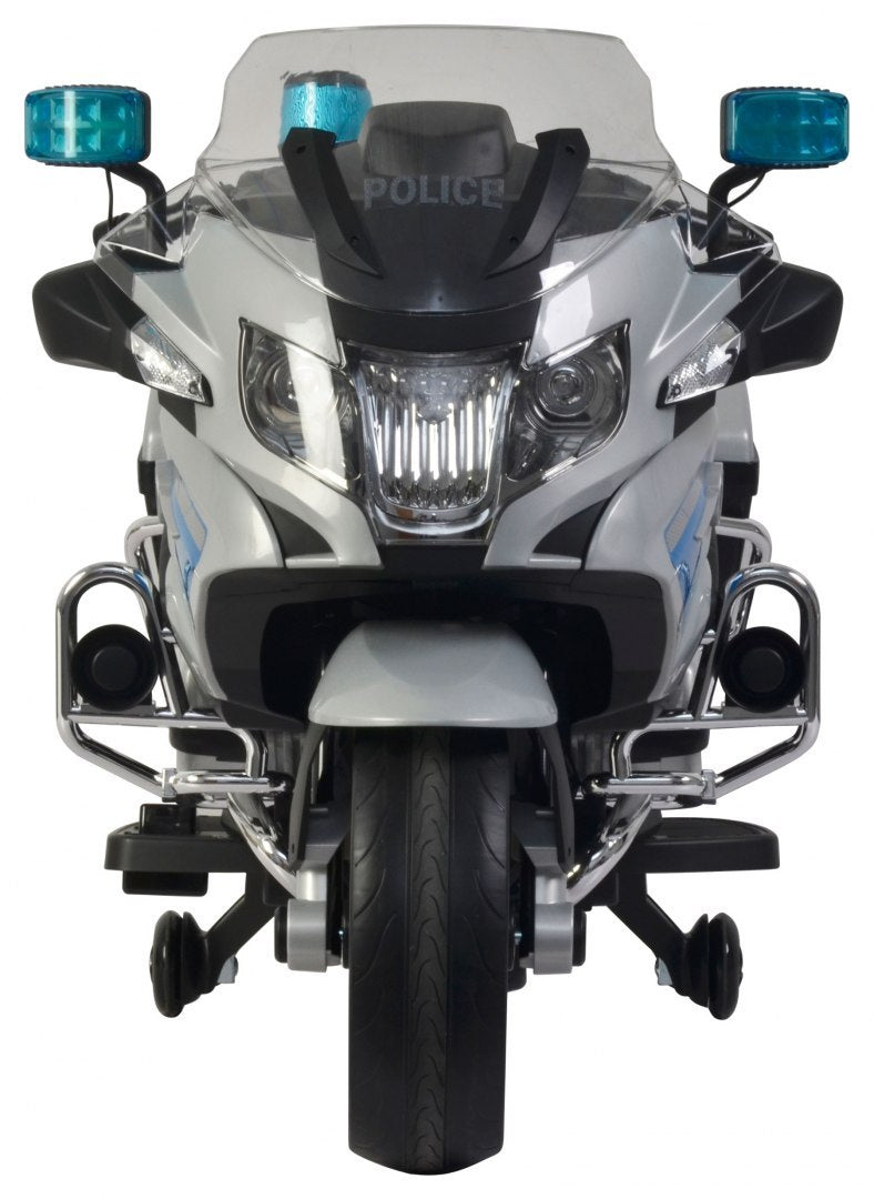 Licencirani motor na akumulator BMW Police – sivo/plavi