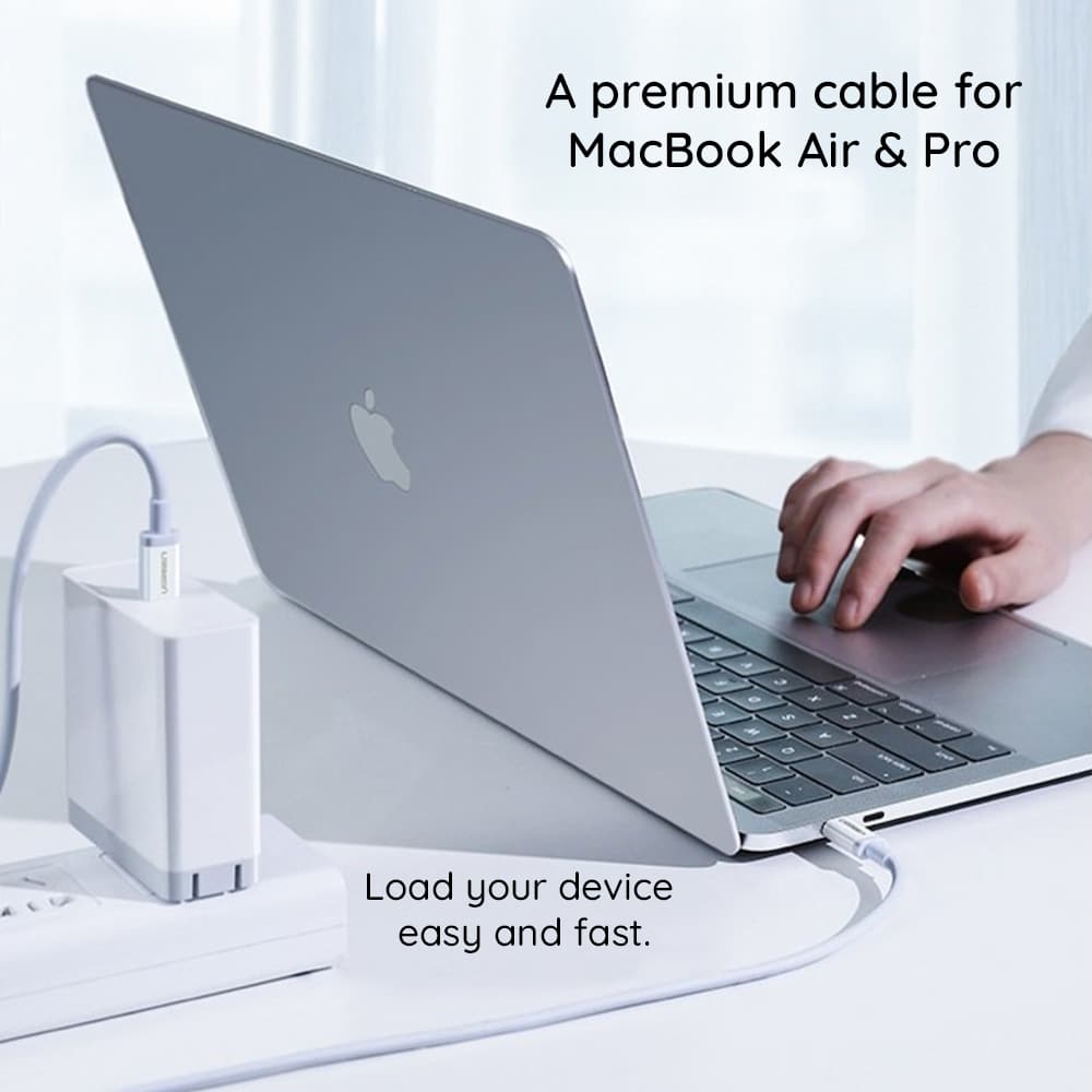 Ugreen - Podatkovni kabel (60520) - USB-C na Type-C PD60W 3A 2m - bijeli