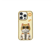 NIMMY COOL & CUTE 2.0 maskica s motivom mačke za iPhone 16 Pro Max - khaki