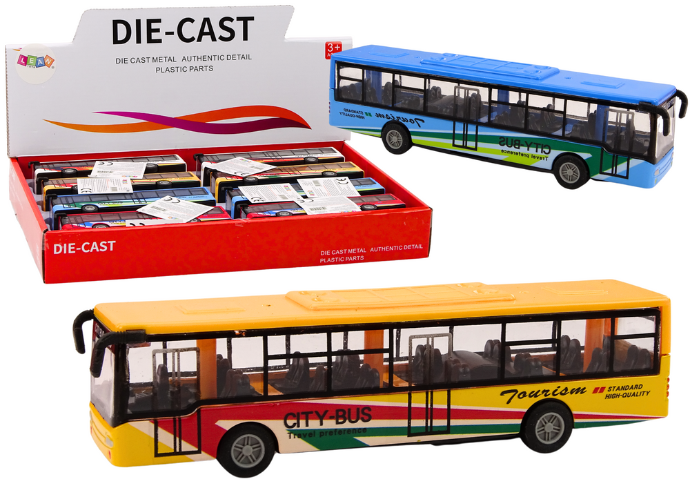 Metalni autobus za igru - žuti ili plavi (birate)