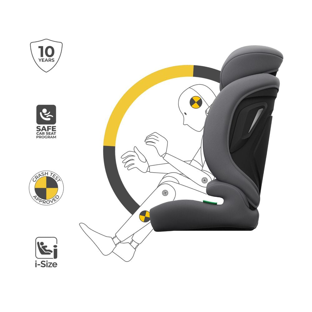 Kinderkraft autosjedalica Comfort Up 2 plus i-Size 9-36 kg (76-150 cm) bez Isofix-a, Grey