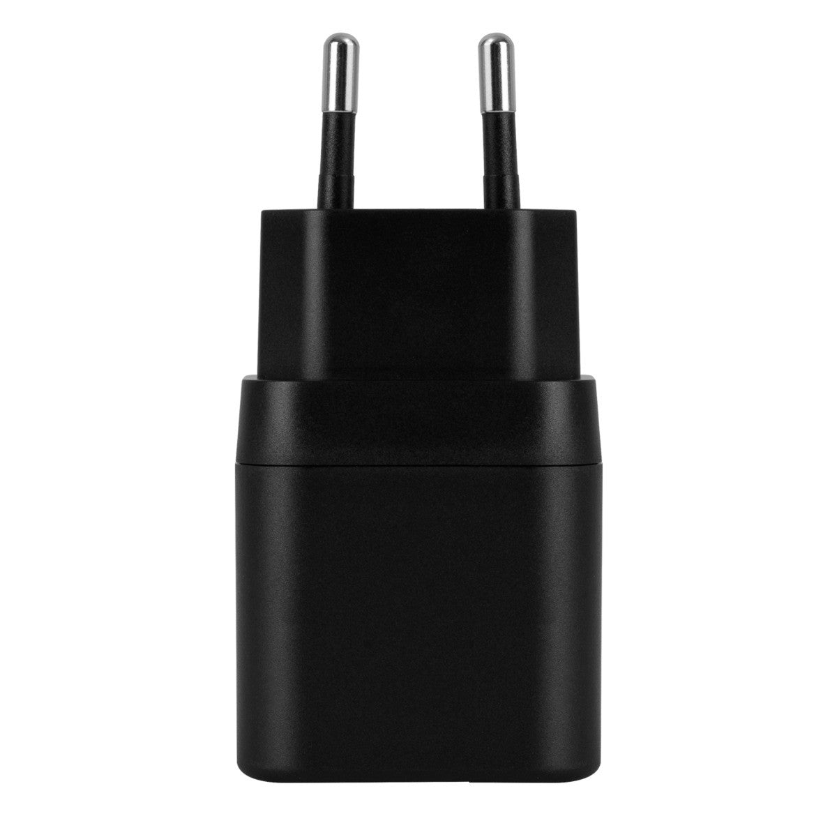 DELTACO Kućni punjač 1x USB-A 18 W, 1x USB-C PD 20 W, CRNI