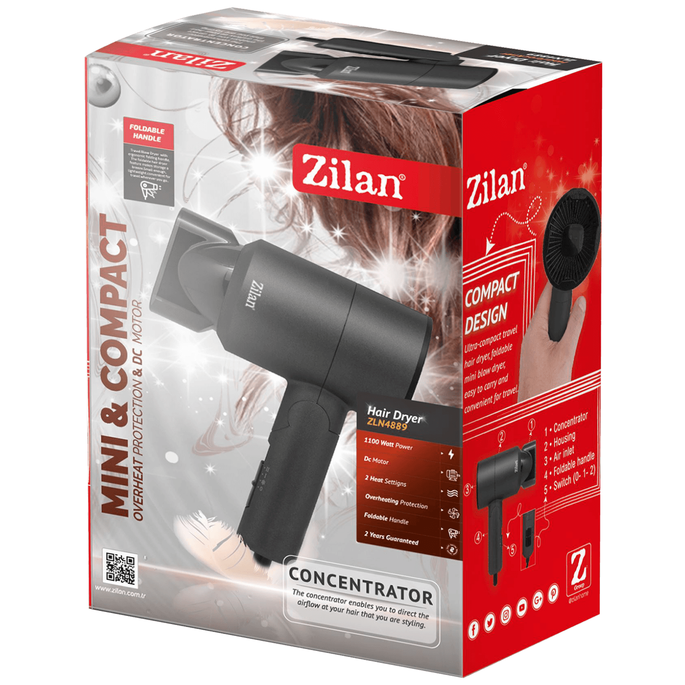 Zilan Sušilo za kosu, 1100W - ZLN4889