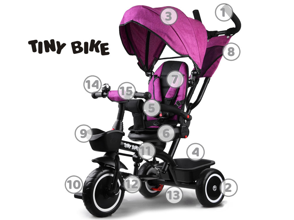 Tricikl Tiny Bike 3u1 – Purple