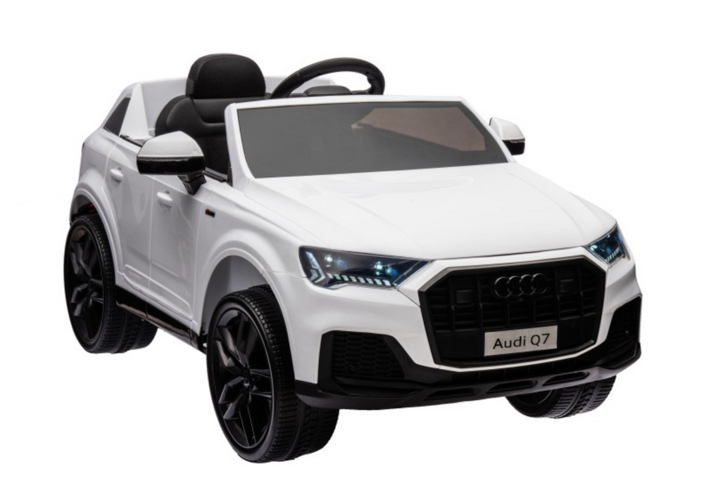 Licencirani auto na akumulator Audi Q7 - bijeli/lakirani