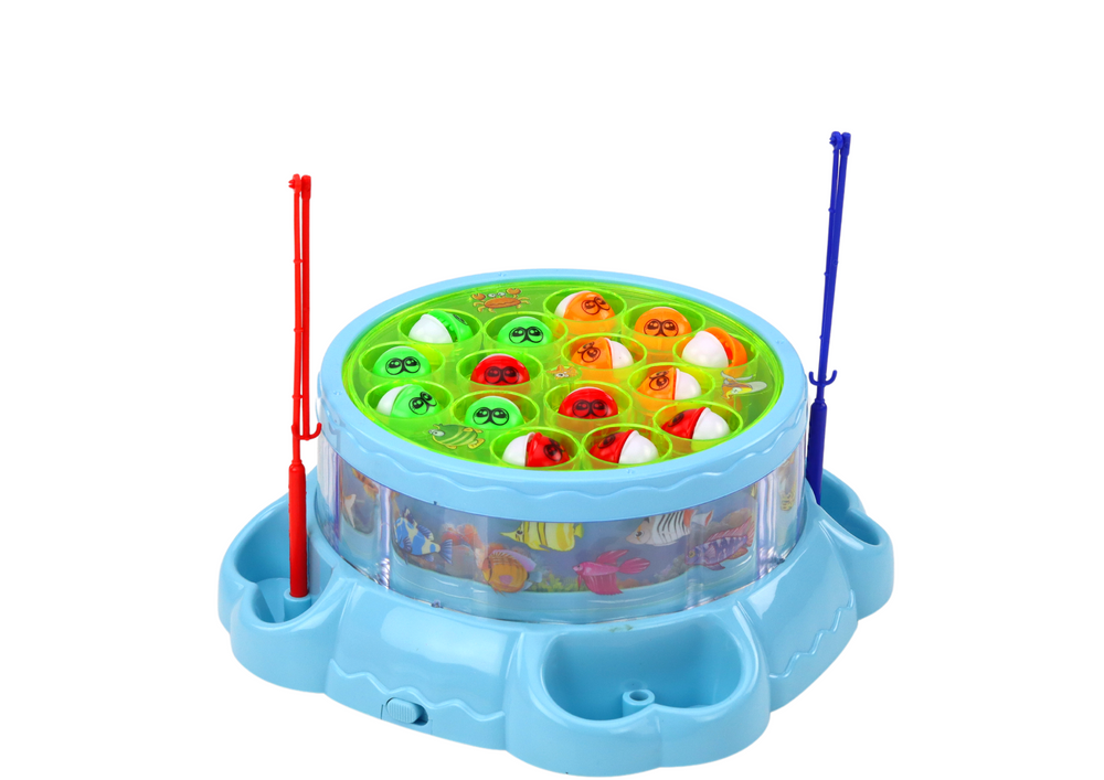 Game Fishing Rods Lights Sounds Blue