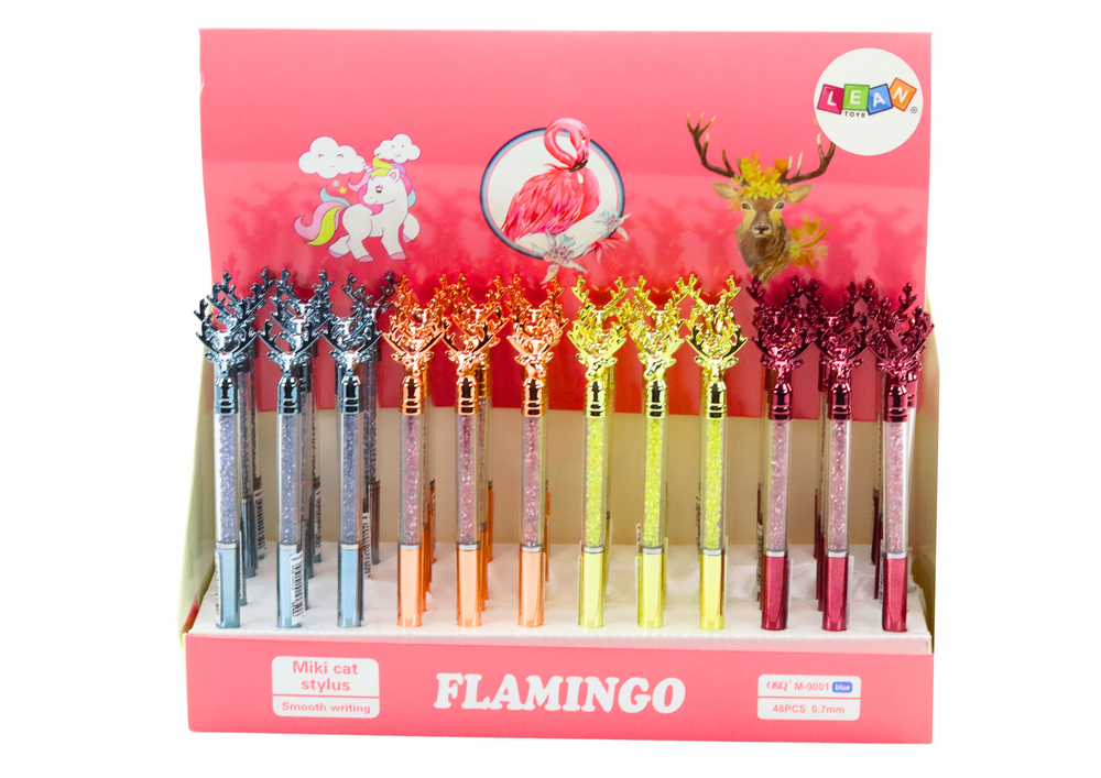 Deer Ballpoint Pen Blue Black Refill 0.7mm Mix