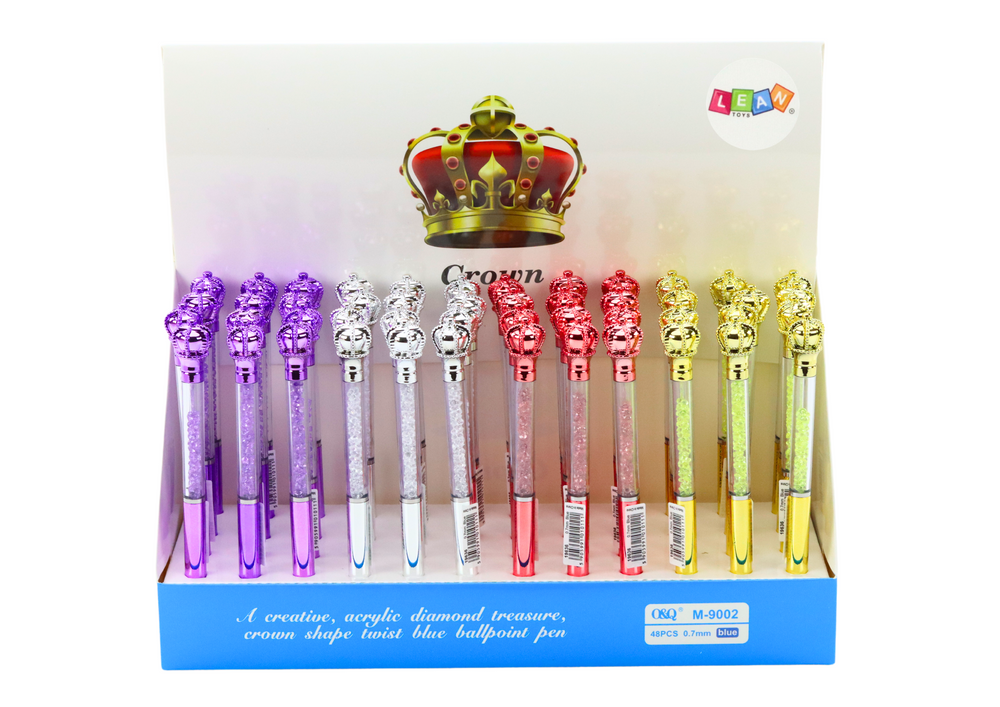 Crown Ballpoint Pen Diamonds Blue Refill 0.7mm Mix