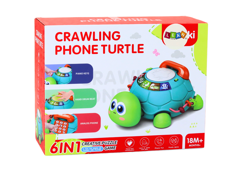 Interaktivni edukativni telefon s kornjačom 6u1 - zeleni