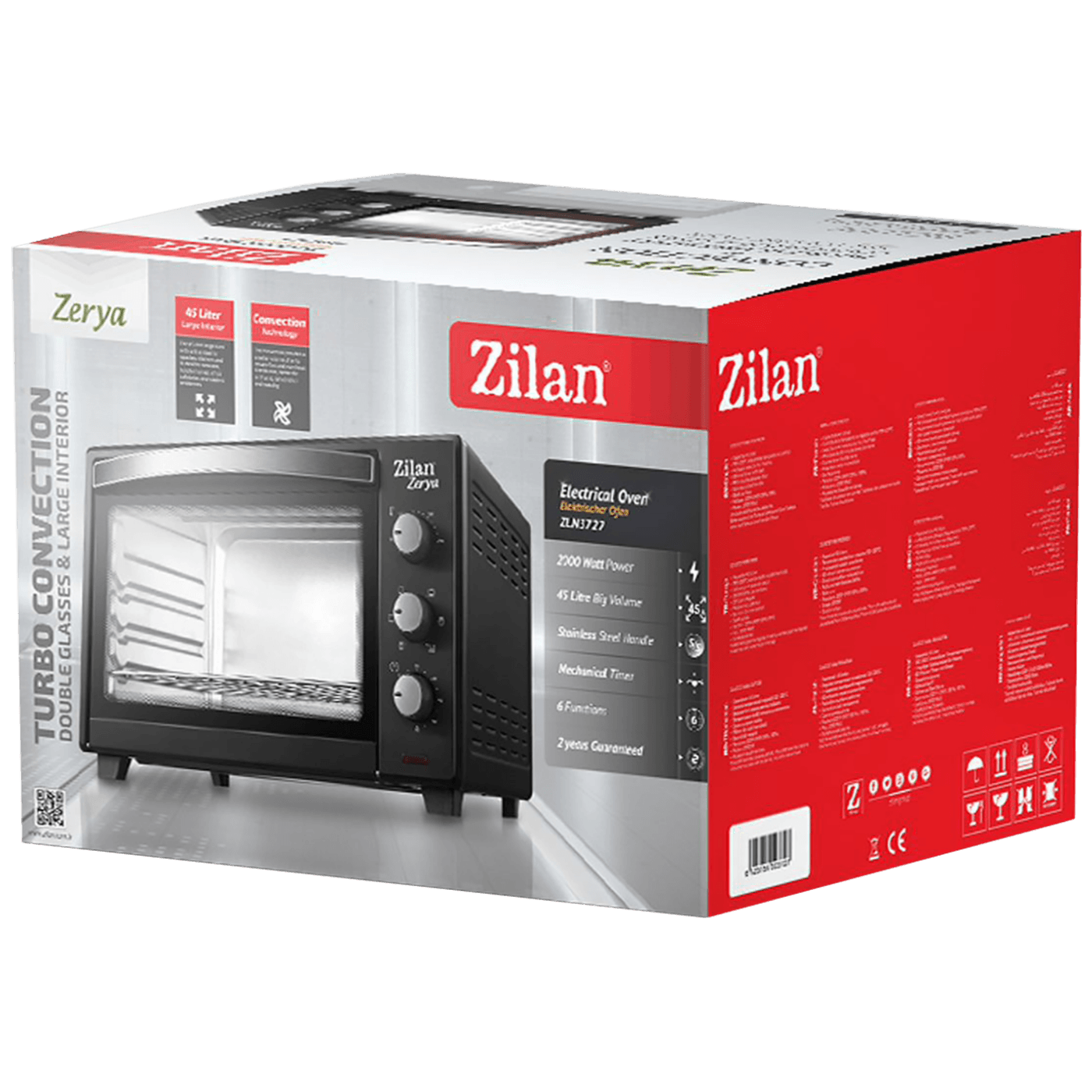 Zilan Mini pećnica, zapremina 45 l, 2000 W - ZLN3727