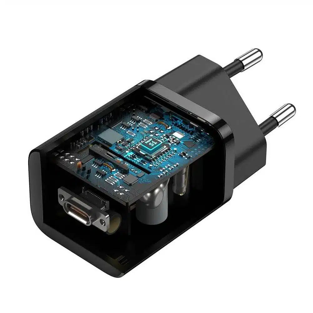 BASEUS zidni punjač tipa C Quick Charger 1C PD 25W crni CCSP020101/CCCJG25CE
