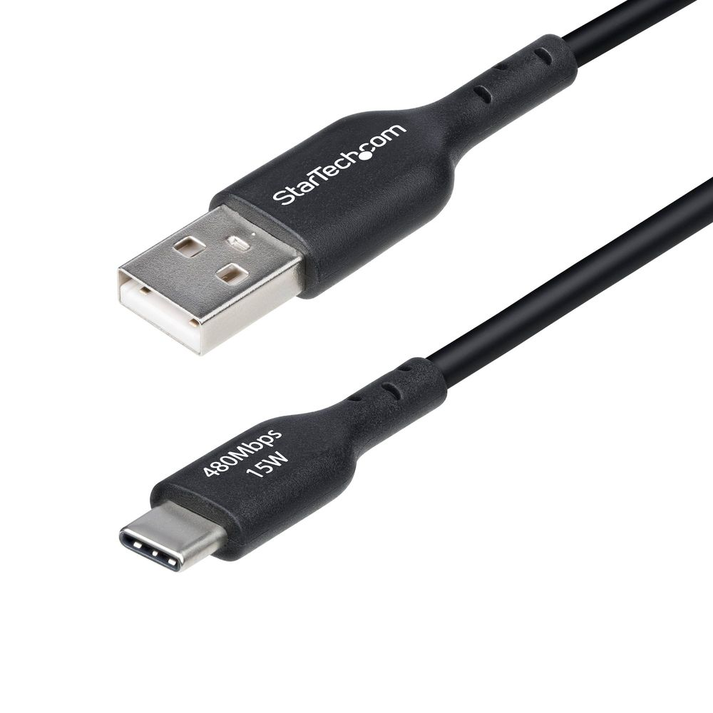 StarTech.com USB2AC1MNC USB kabel USB 2.0 1 m USB A USB C Crno